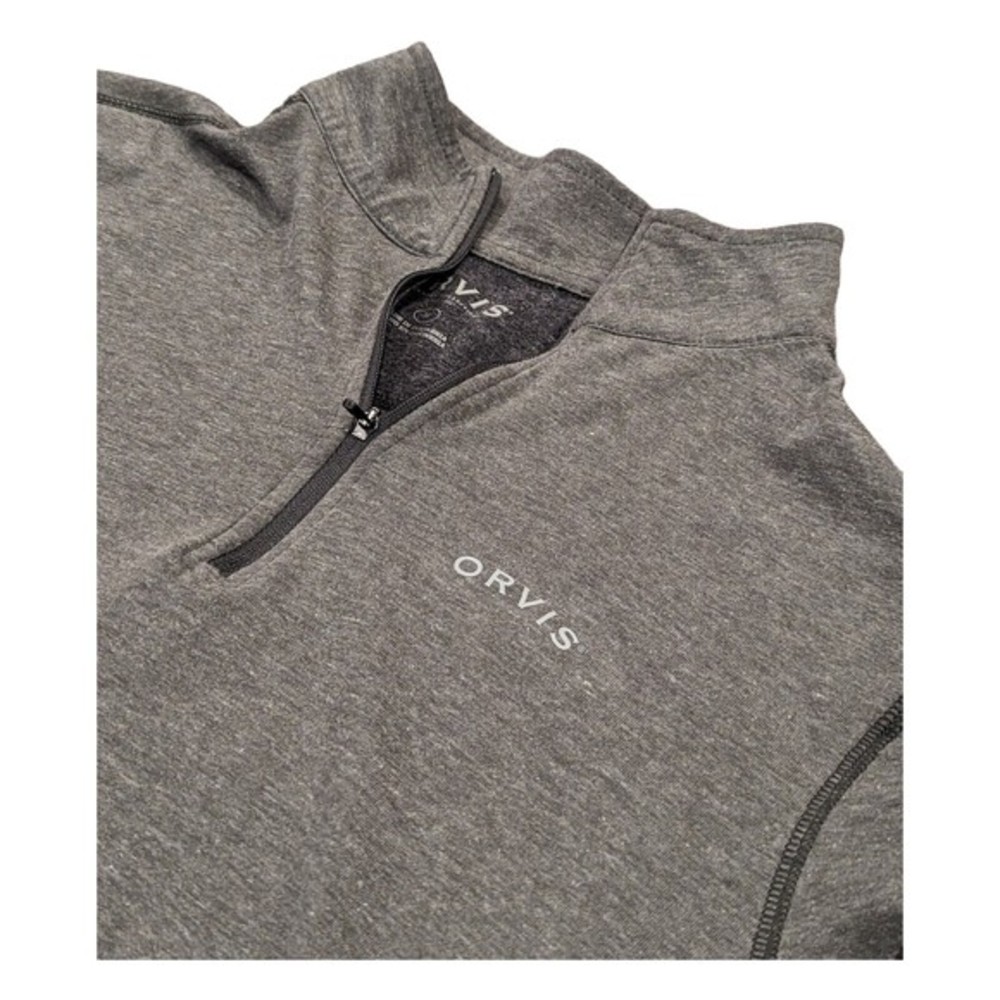 Orivs Men's Green 1/4 Zip Size M Pull Over Shirt Knit Fishing Hiking Cotton Poly